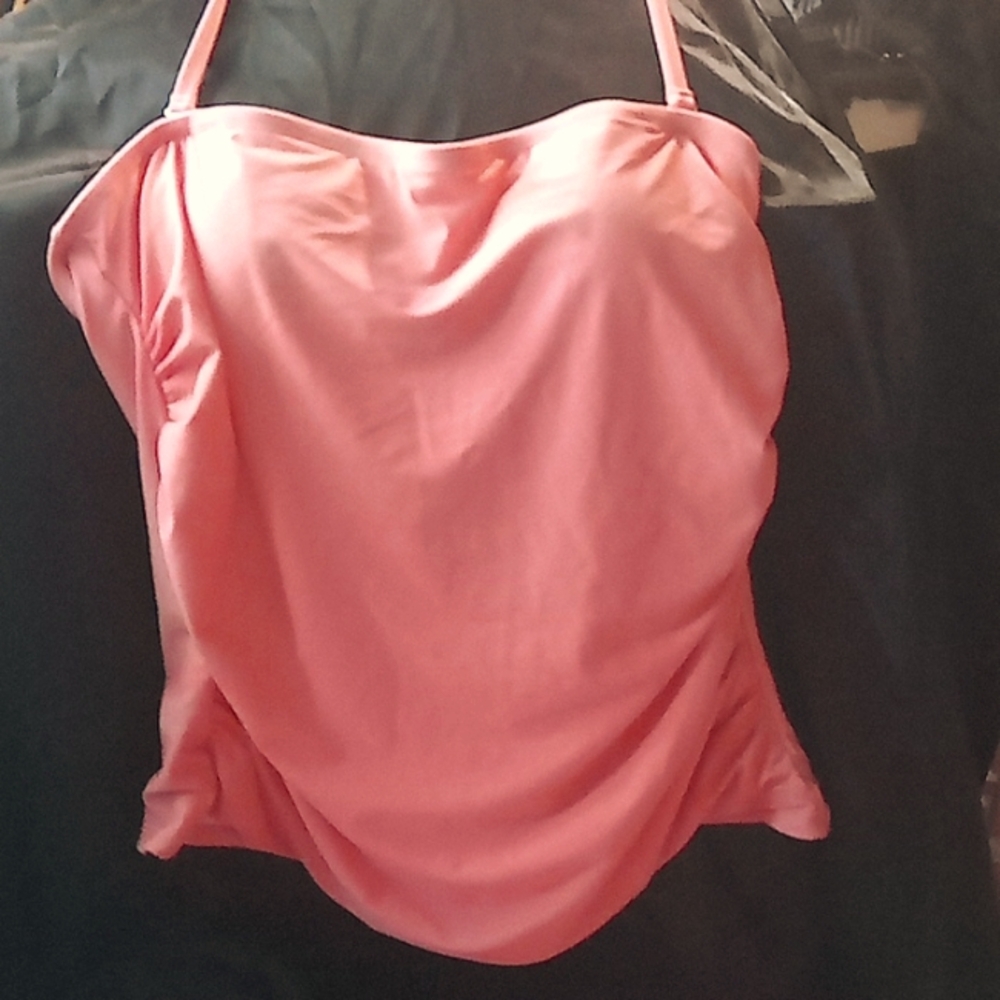 Rugged Butts, Two piece, Coral/Pinky-peach, (Removable)Halter Swimsuit.Size XL